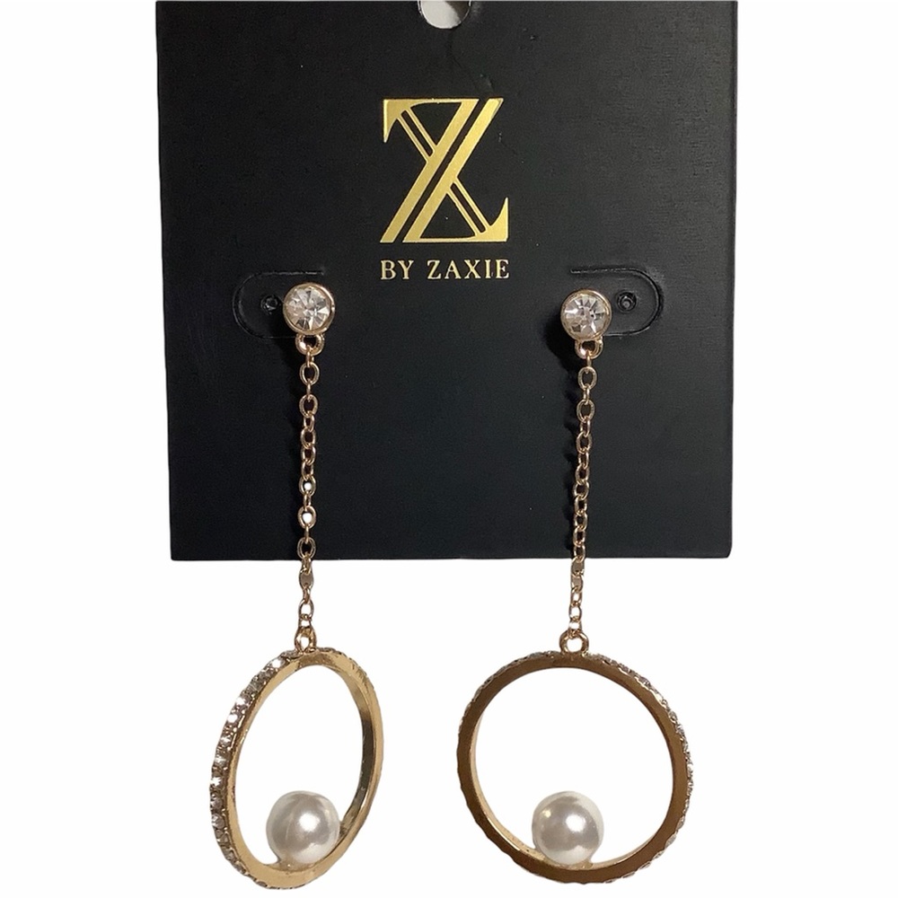 Zaxie pearl drop earrings